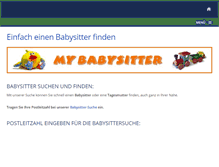 Tablet Screenshot of mybabysitter.de